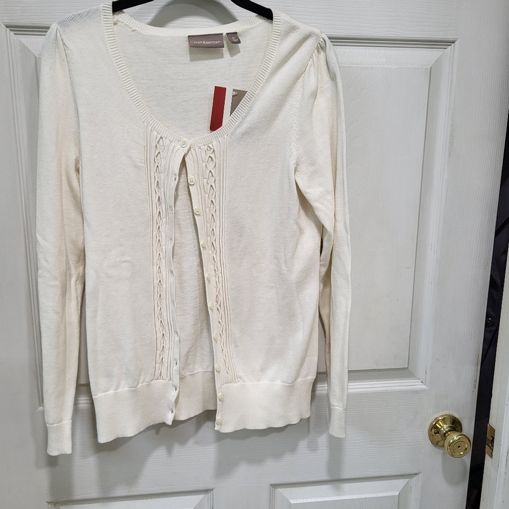 New Cream Cardigan Med